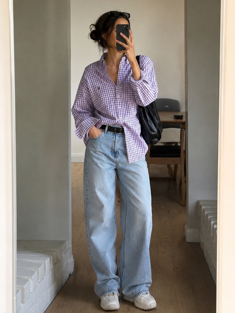 Ralph Lauren Lavender Check Button-Up